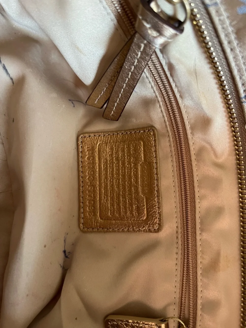 Coach Patchwork Shoulder Bag in Pink, Blue and Gold Metallic - Picture 5 of 9